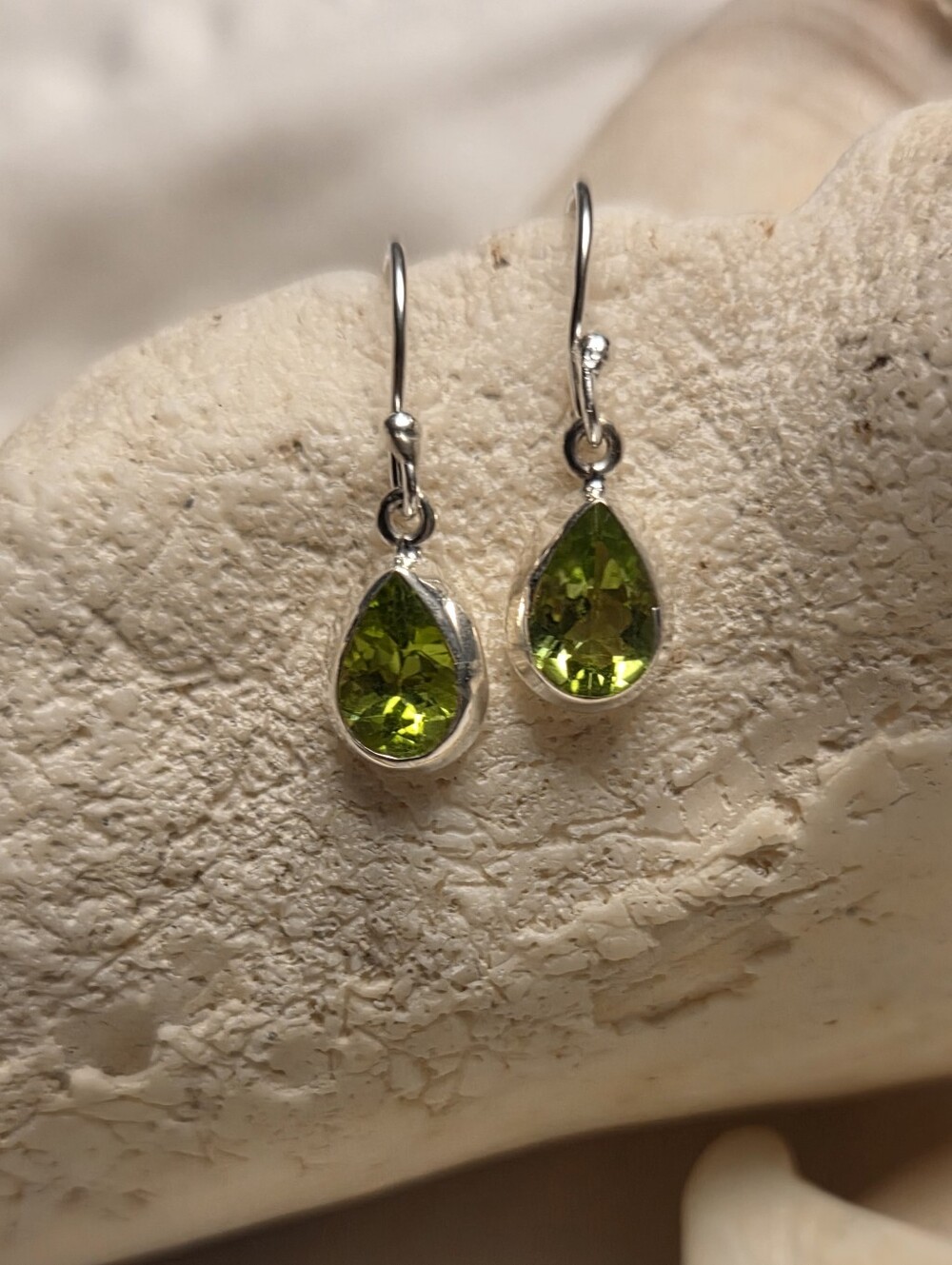 Peridot Sterling Silver Drop Earrings